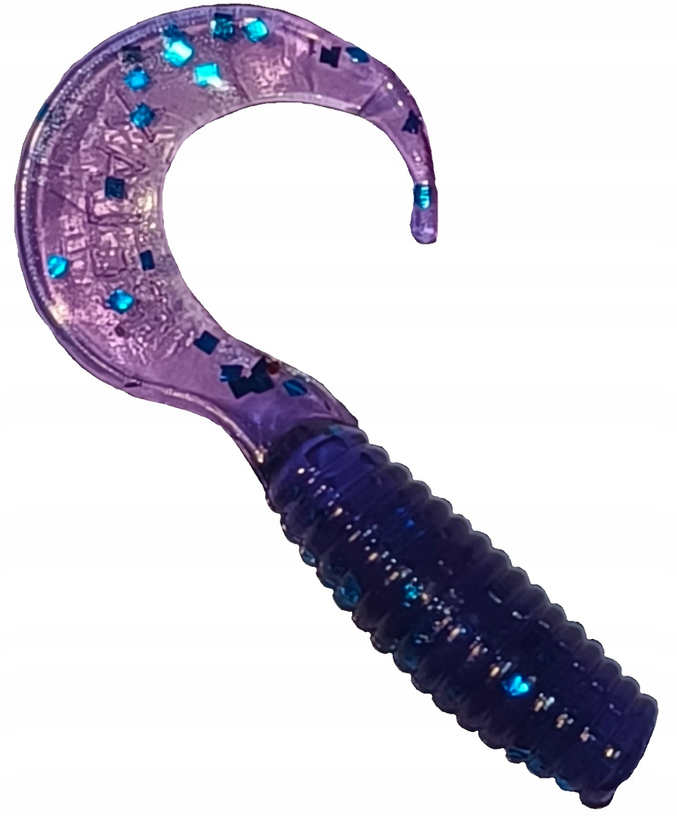 Relax Twister 40mm (3szt) TS-545 fiolet z niebieskim brokatem