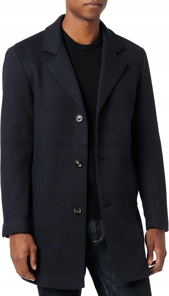 Oliver Modrý Klasický Kabát S Klopami A Vlnou 42 L 6BA