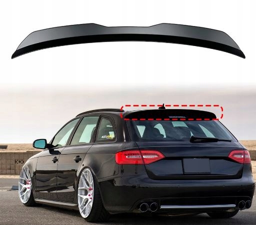 Spoiler Lotka Dachowa Audi A4 B8 Avant (Kombi) 2008-2016 Czarny Połysk