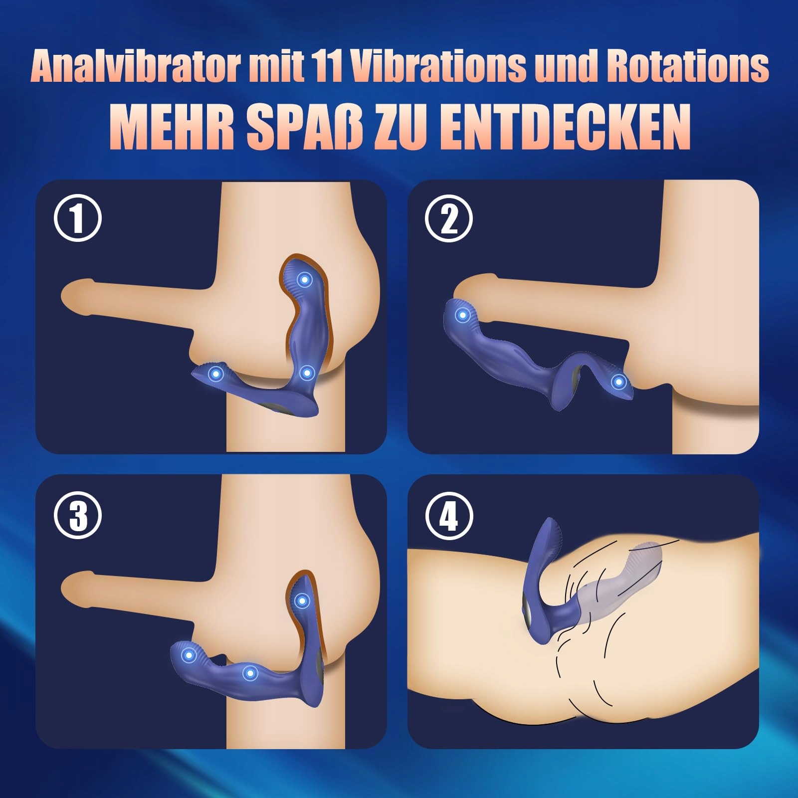 ANALVIBRATOR Zestaw Wibratorów Dla Mężczyzn Masażer Prostaty Z Pilotem — miniatura 7
