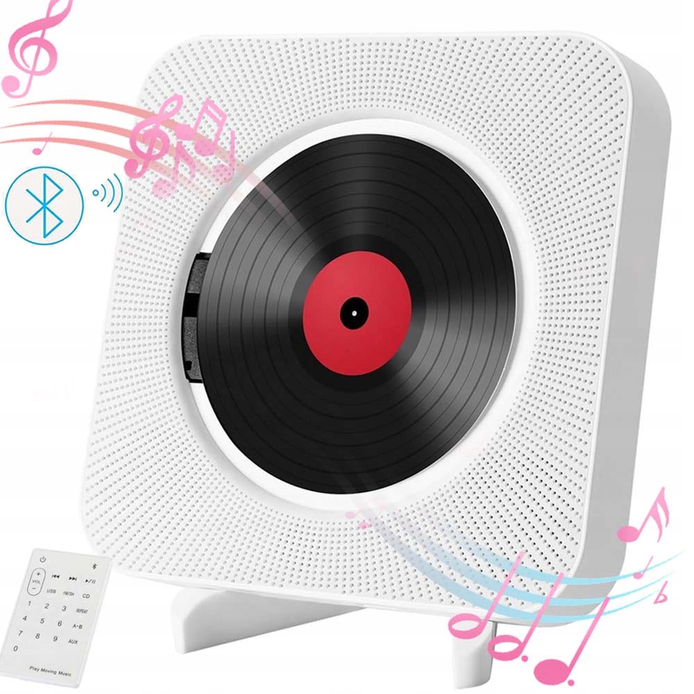 CD Přehrávač Reproduktor S Bluetooth 5.1 Fm Rádio Usb Aux Časovač Stereo Dárek