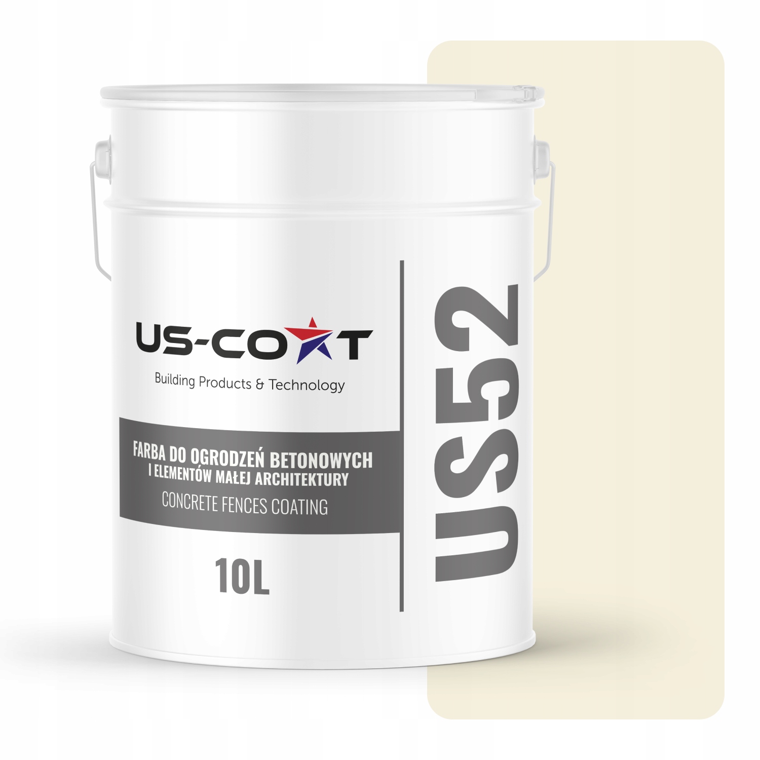 Farba Na Maľovanie Plotov Betónová Biela Zlomená Do Béžovej F771 10L