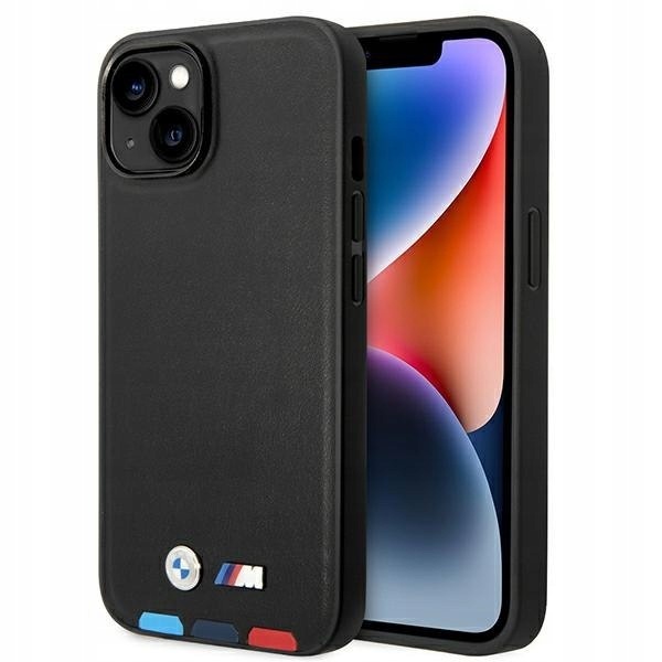 Pouzdro Bmw BMHMP14S22PTDK pro iPhone 14 15 13 6.1", černá/černá kůže