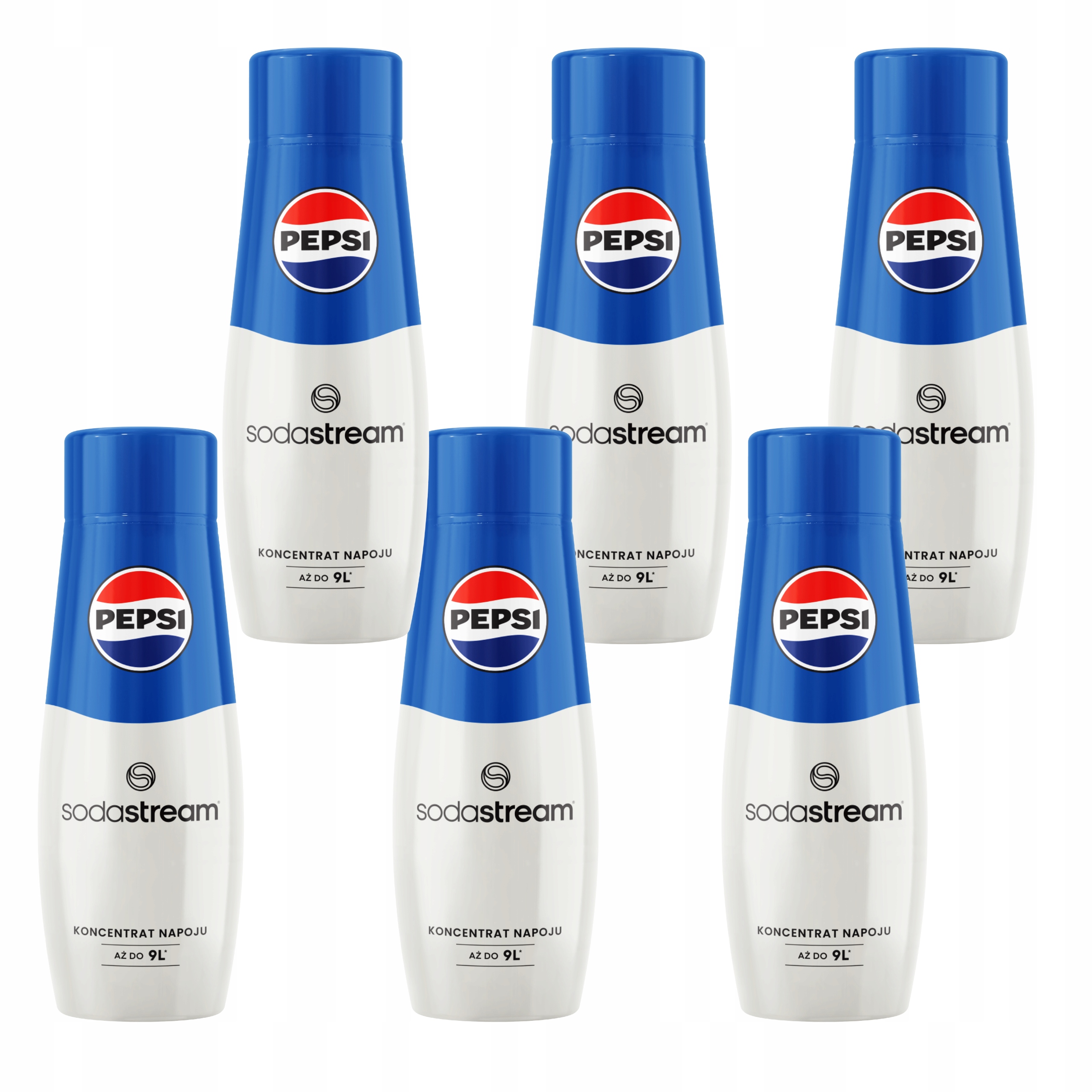 6 x Pepsi sirup SodaStream Koncentrát Cola do vody pro saturátor 440 ml