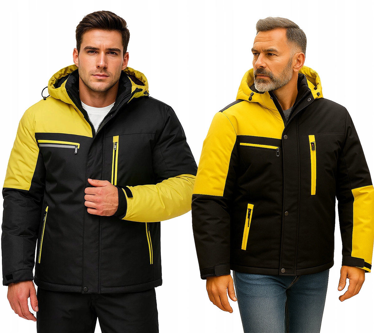 Kurtka Męska Zimowa Narciarska Snowboardowa Kaptur rozmiar L