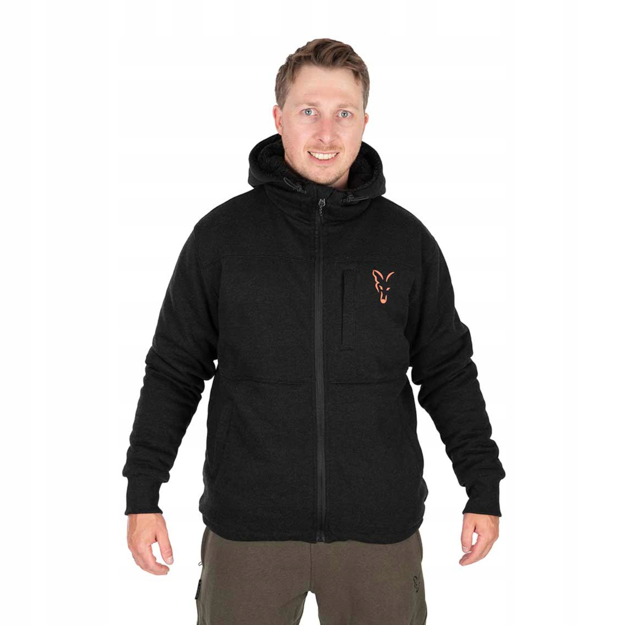 Bunda Fox Collection Sherpa Jkt Černá Oranžová Velikost L