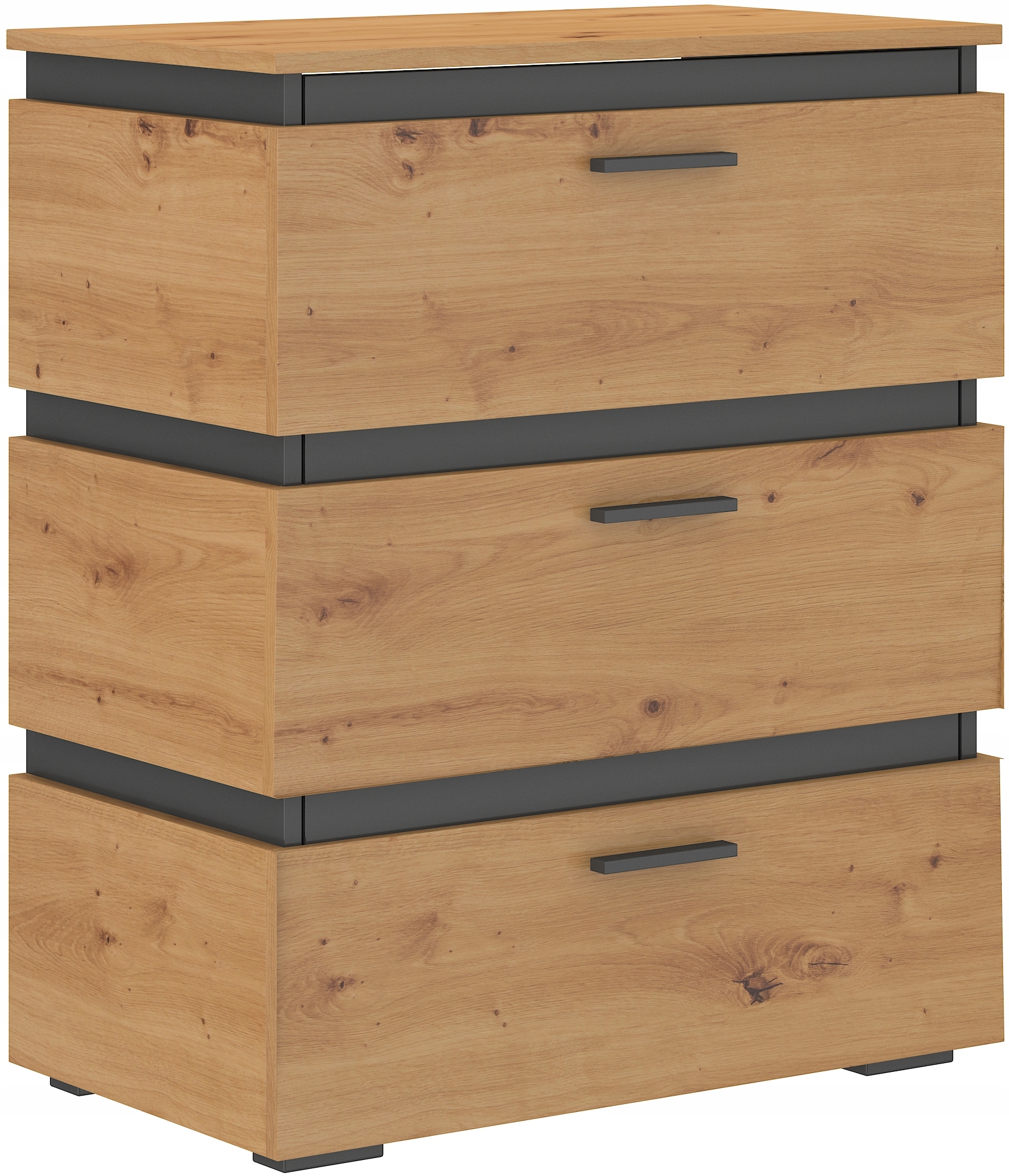 Nowoczesna Komoda 3 Szuflady Dąb Artisan ARJAR