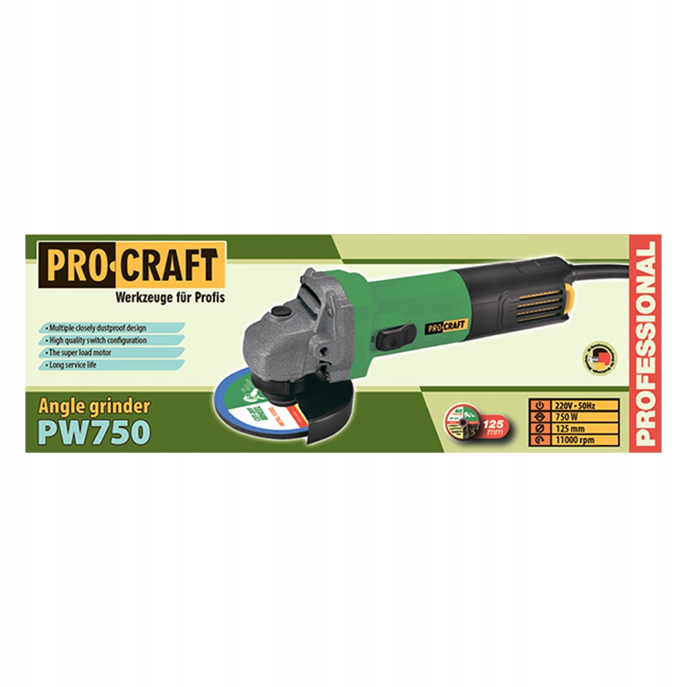 Úhlová Bruska Procraft PW750 125 mm