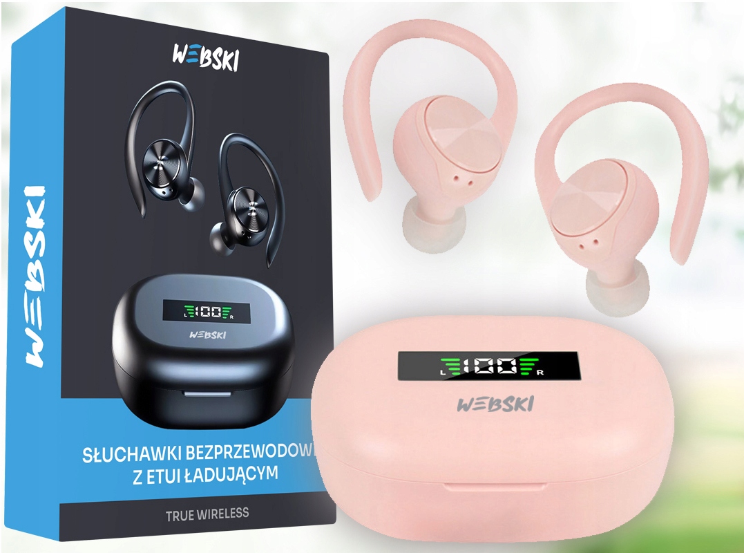 SŁUCHAWKI BLUETOOTH DOKANAŁOWE TWS+ETUI ŁADUJĄCE Marka Webski