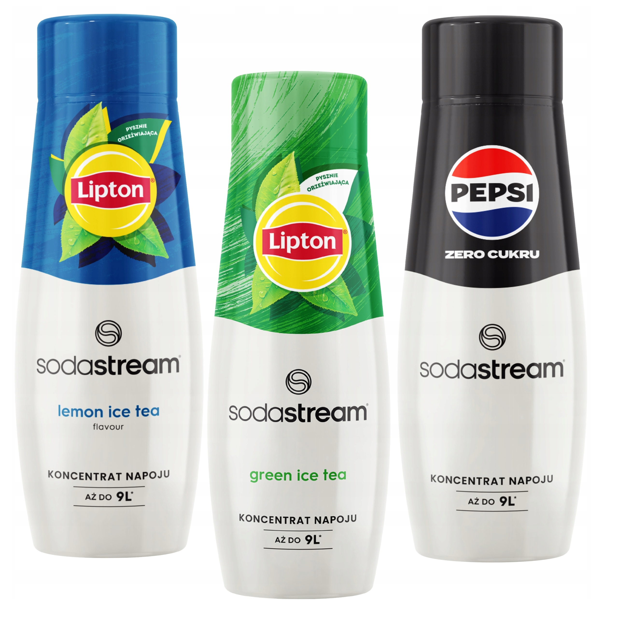 Koncentrát Sodastream pro výrobník sody Lipton Lemon Green Ice Tea Pepsi Max