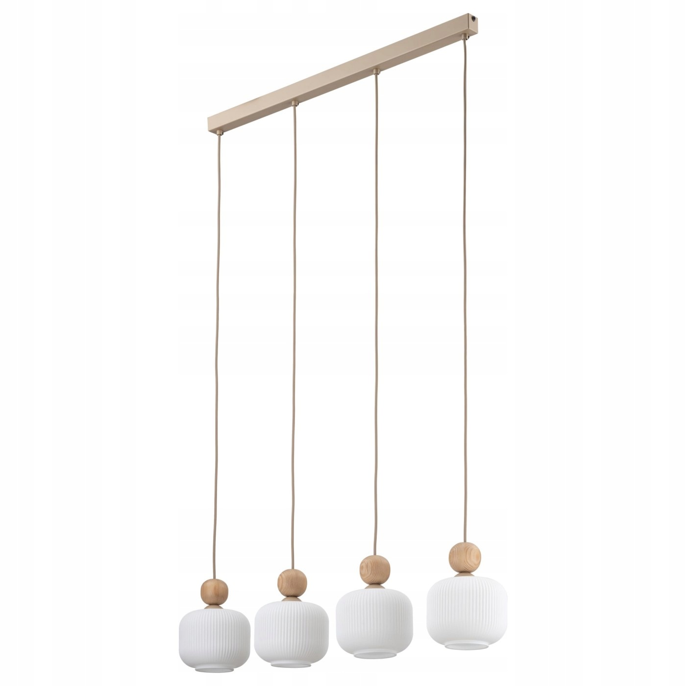 Lampa wisząca Żyrandol Tk Lighting Ballo IV 4x E14 10W Biały Beżowy