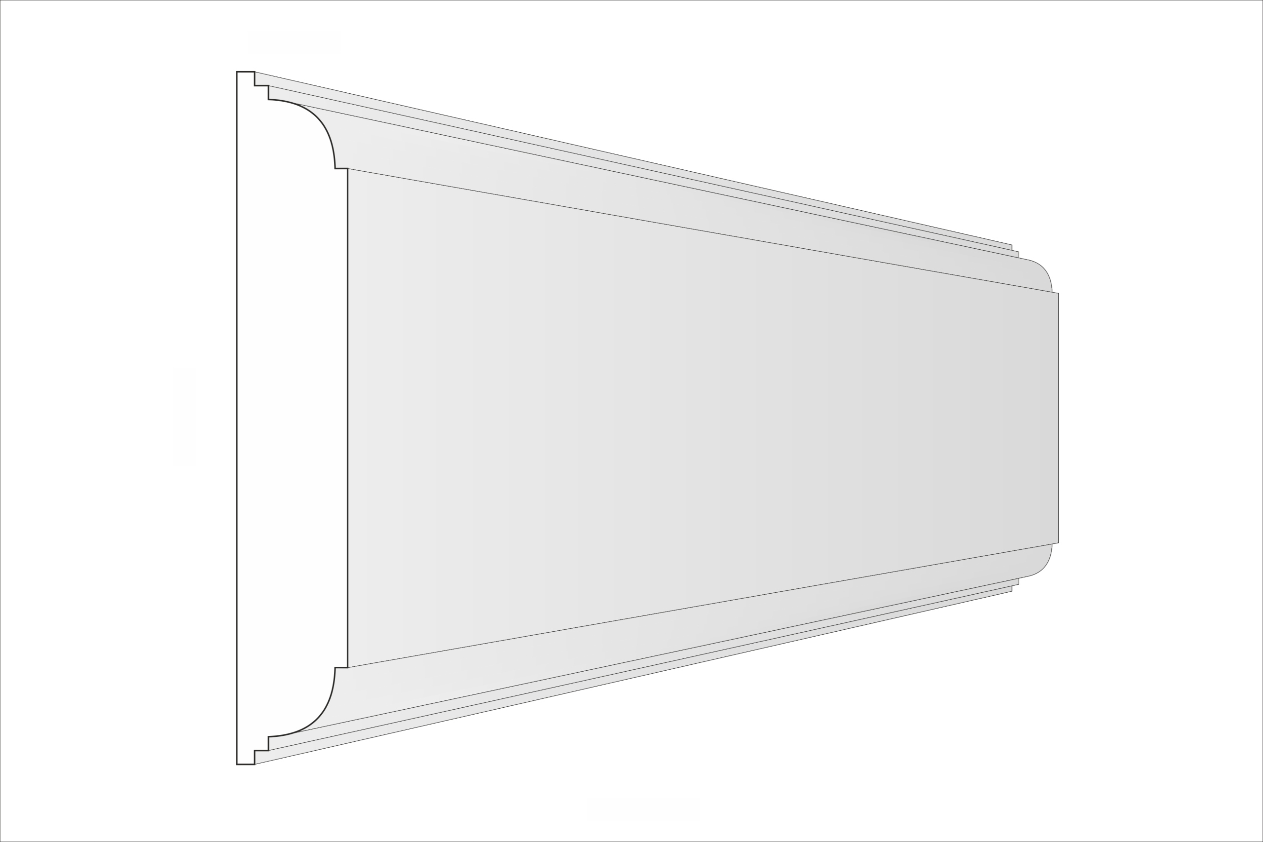 Fasádní lišta potažená vrstvou B15PE