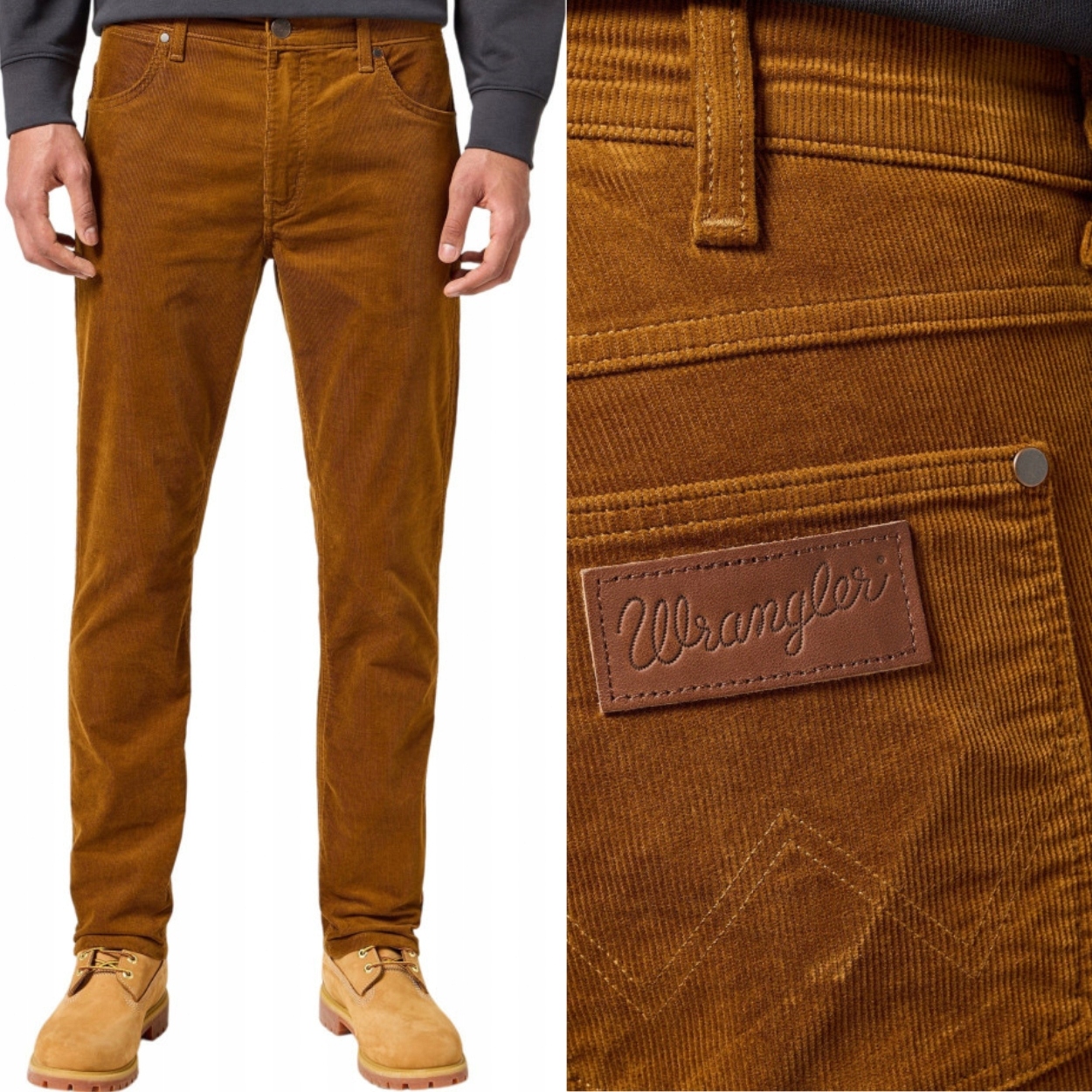 Wrangler Greensboro Monk's Robe jednoduché látkové kalhoty manšestrové W42 L34