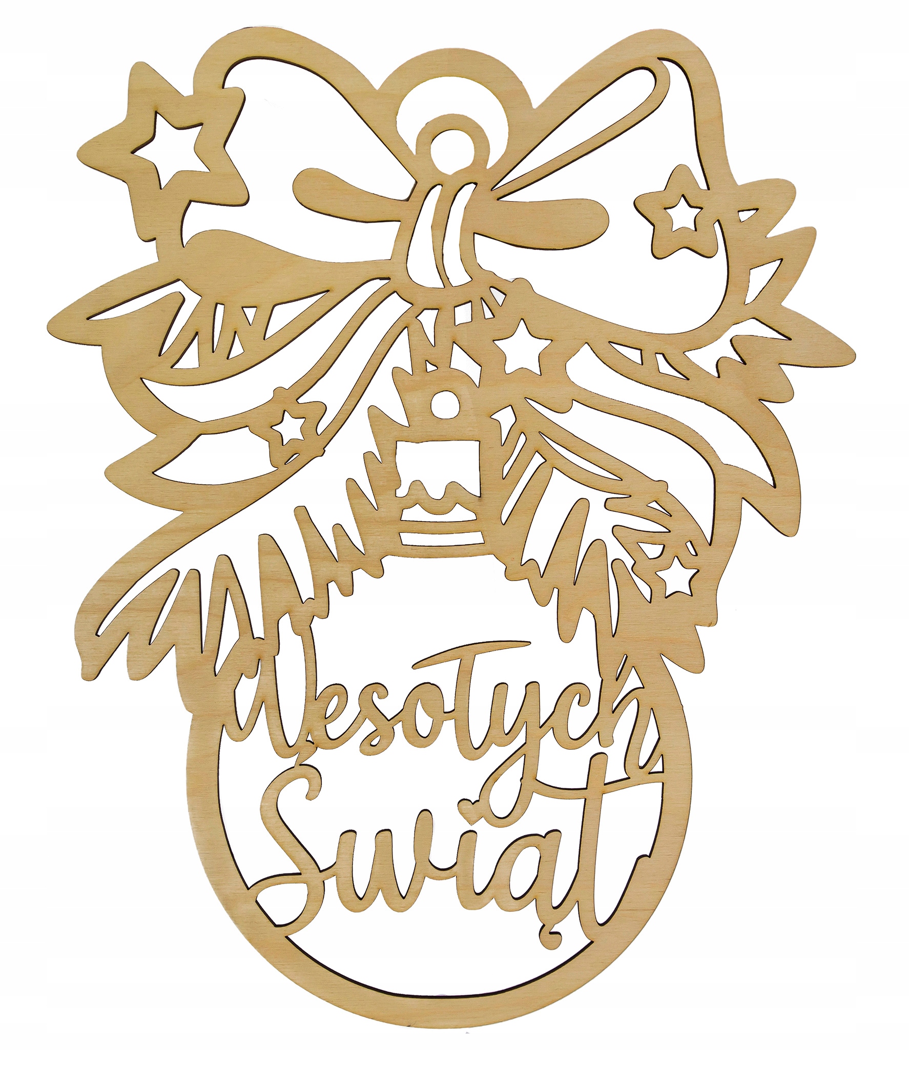 

Drewniana Wisząca Ozdoba Na Drzwi Dekoracja Stroik