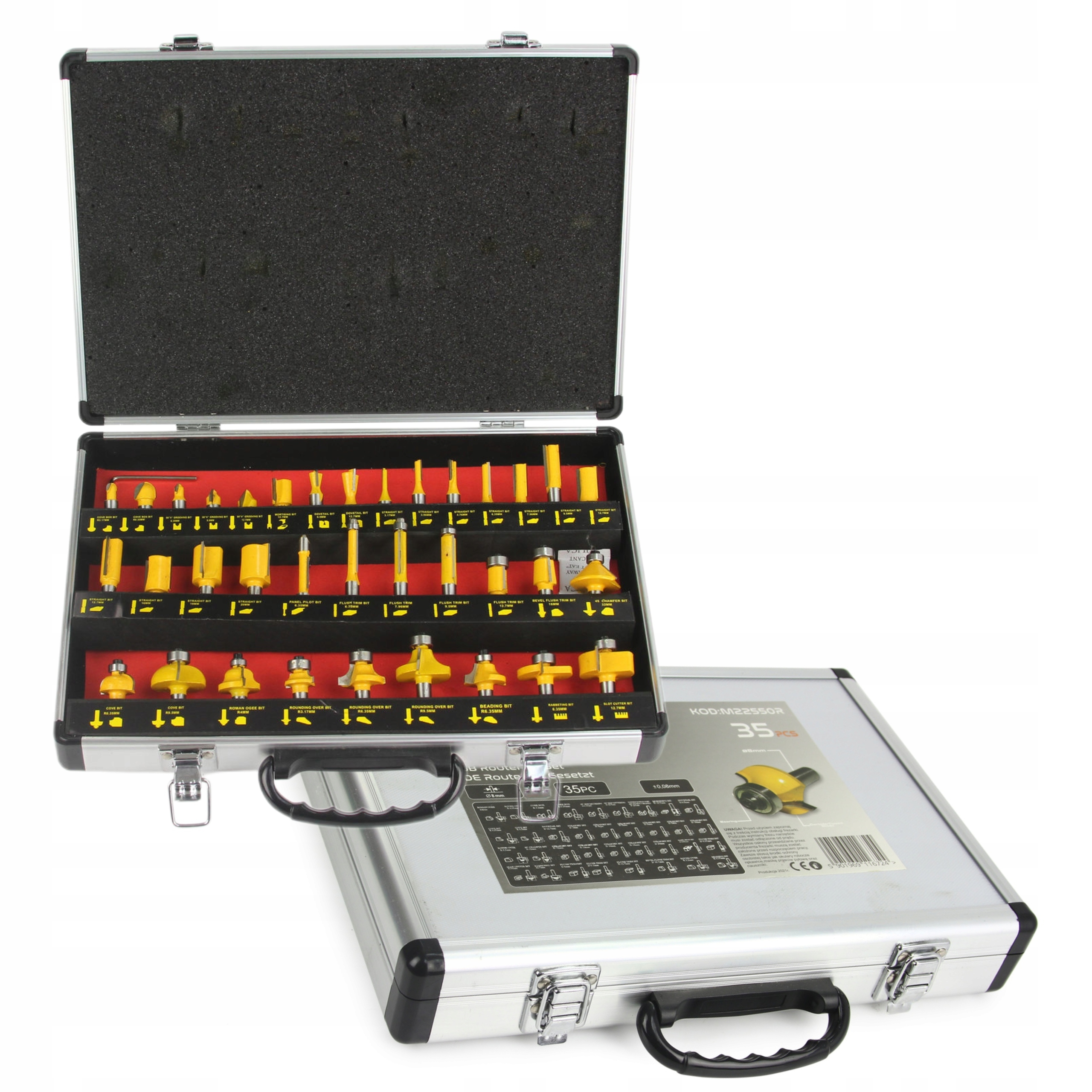 Sada Fréz Na Dřevo Tvarové 35ks Horní Frézky M22550R