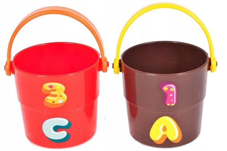 KUBECZKI WIADERKA DO KĄPIELI ZWIERZĄTKA 6 szt Materiał plastik