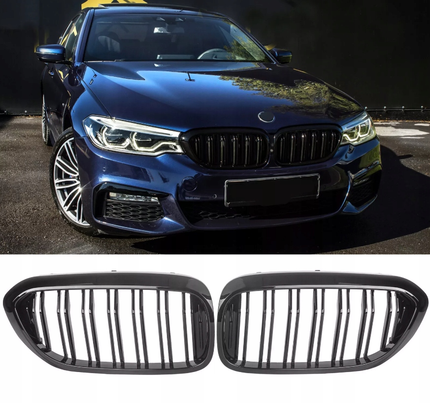 Predná Mriežka Nárazníka predný nárazník atrapa Čierny lesk Ala M5 pre Bmw G30 G31 Predlift 2017-2020