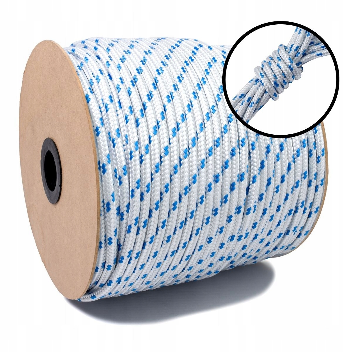 Polypropylenové Lanko Pletené Bílé 10 mm 100 M Premium Quality