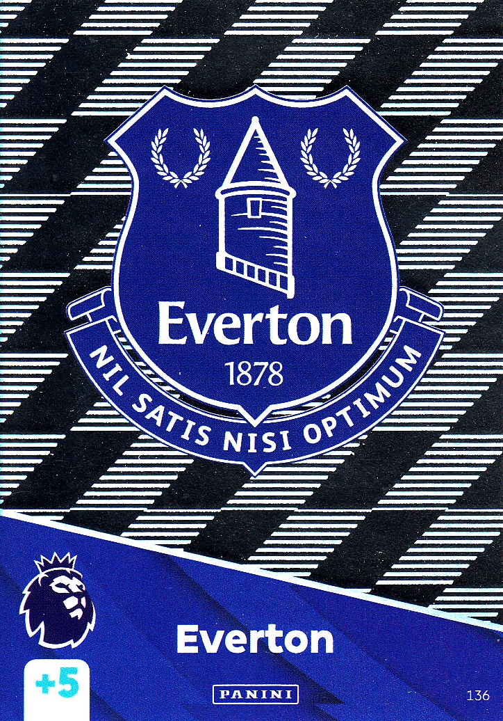 Premier League 2025 Adrenalyn XL karta Club Crest Logo Everton 136