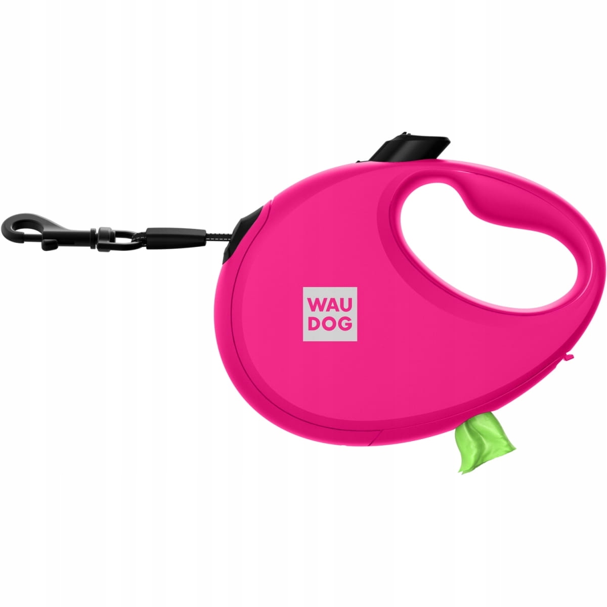Levně Vodítko automatické Waudog R-leash zásobníkem na sáčky růžové L