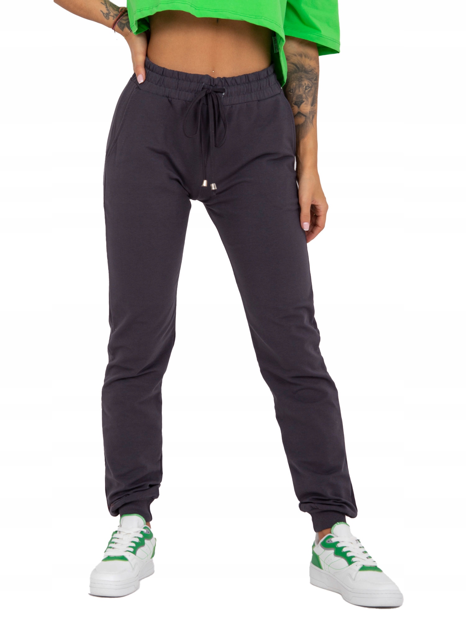 

Bawełniane Spodnie Dresowe damskie Dresy - L