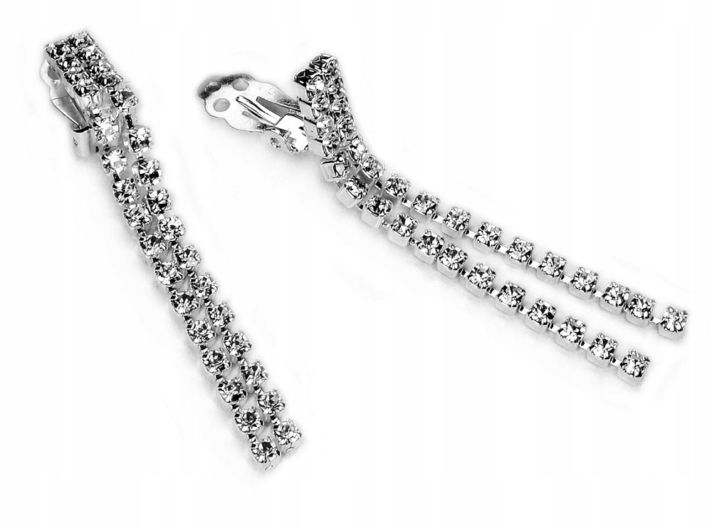 

Klipsy srebrne, sztras, klipsy czeskie Jablonex