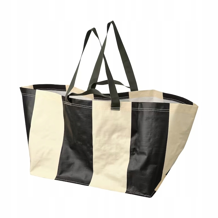 

Ikea torba Sackkarra cz/kremowy paski 37x57x39 71l