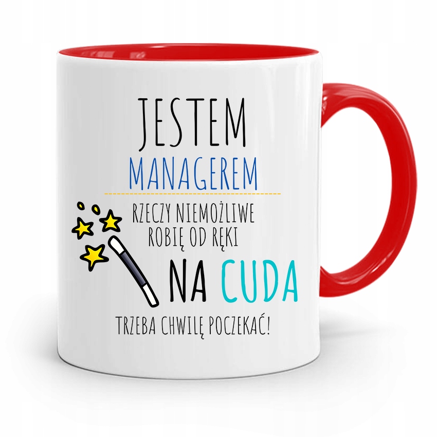 

Dla Managera Menadżera Kubek Czerwony