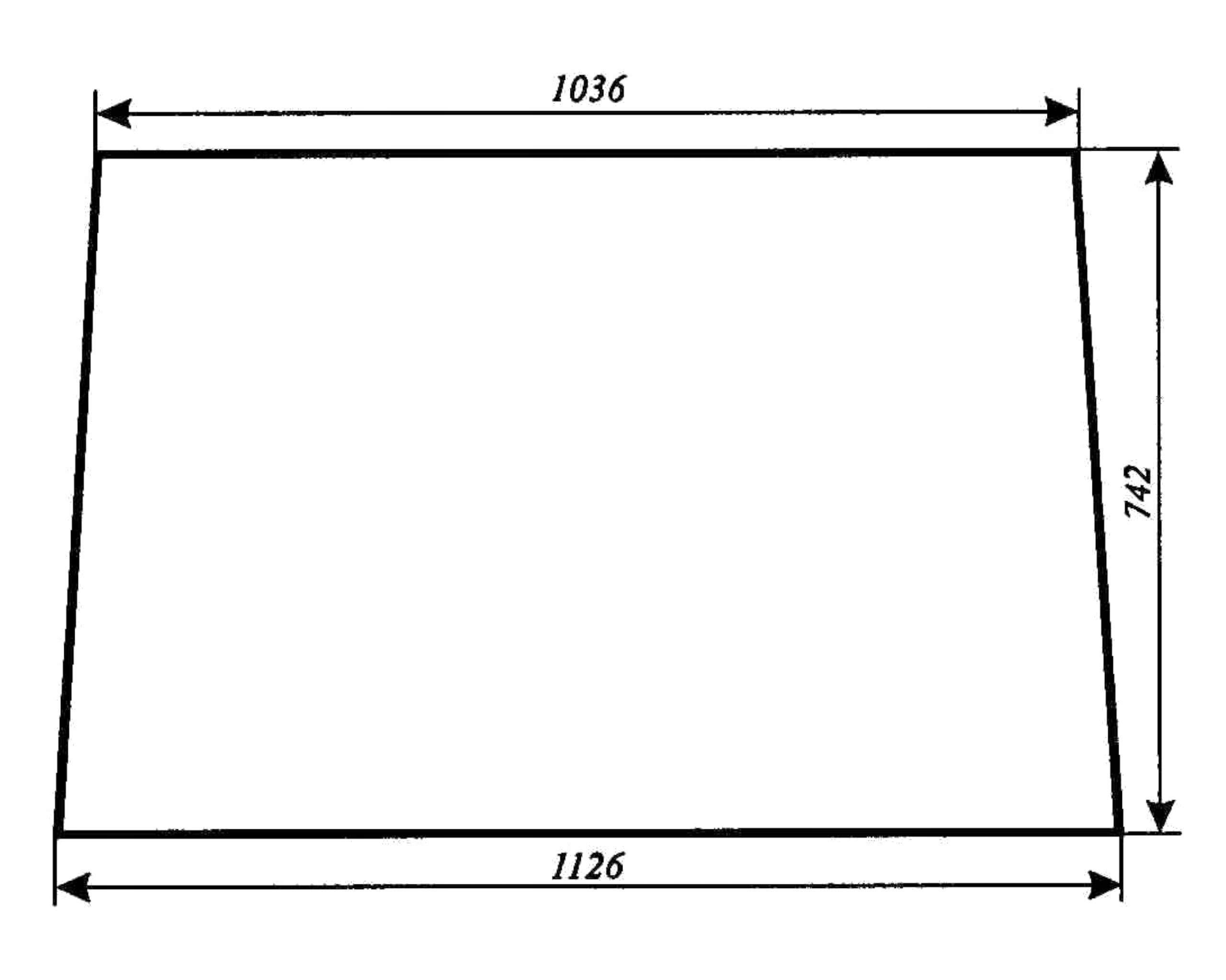 čelní sklo pro traktoru MF-255 kabina Lubsko 1 přední