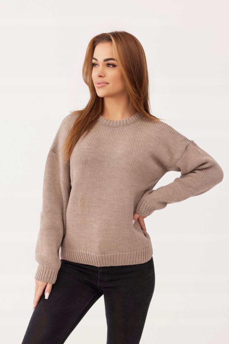 Svetr Chiara z merino vlny 100%, barva taupe