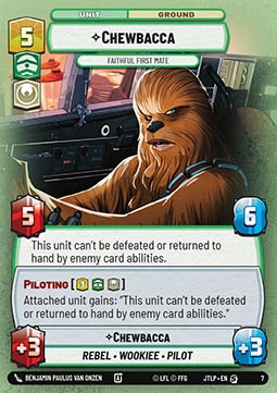 Karta Chewbacca, Faithful First Mate (V.1) Hyperspace SWU JTLP #007