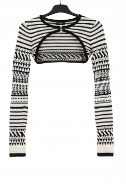 Guess Černobílé Bolerko S Proužky A Geometrickými Vzory 40 Gnf