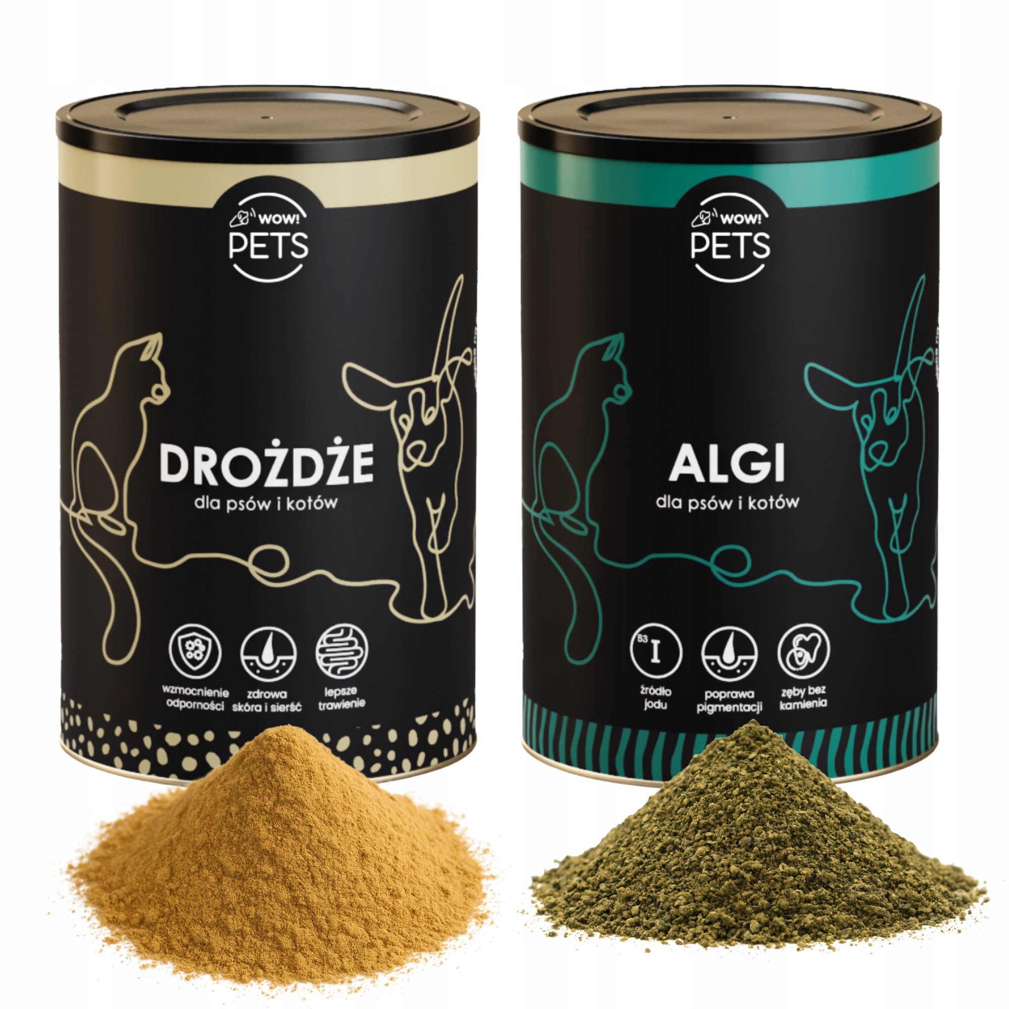 Doplňky pro psa a kočku – velký set kvasinek a mořských řas na imunitu