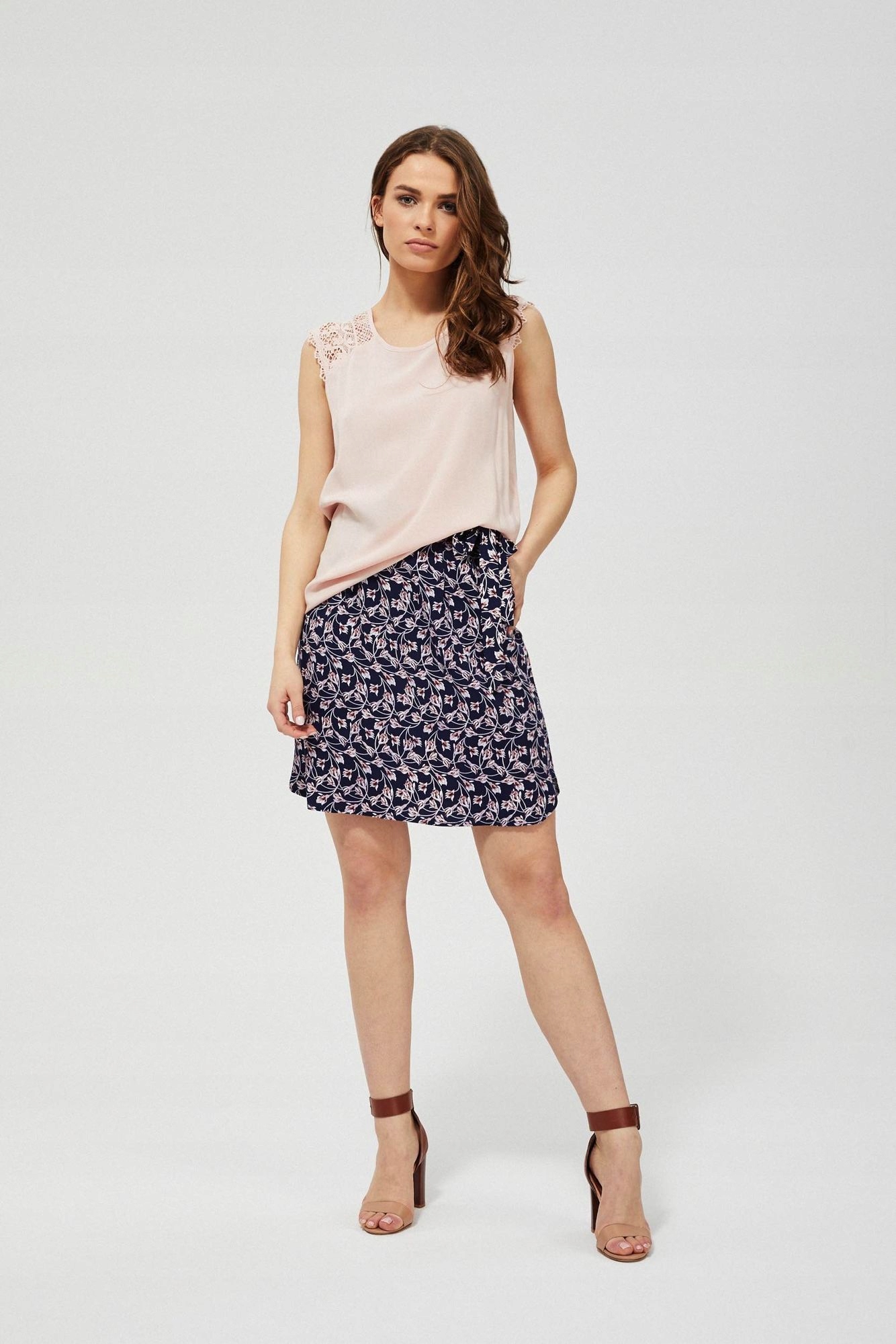 

Moodo Spódnica z wiskozy L-SC-3123 Navy; Xs
