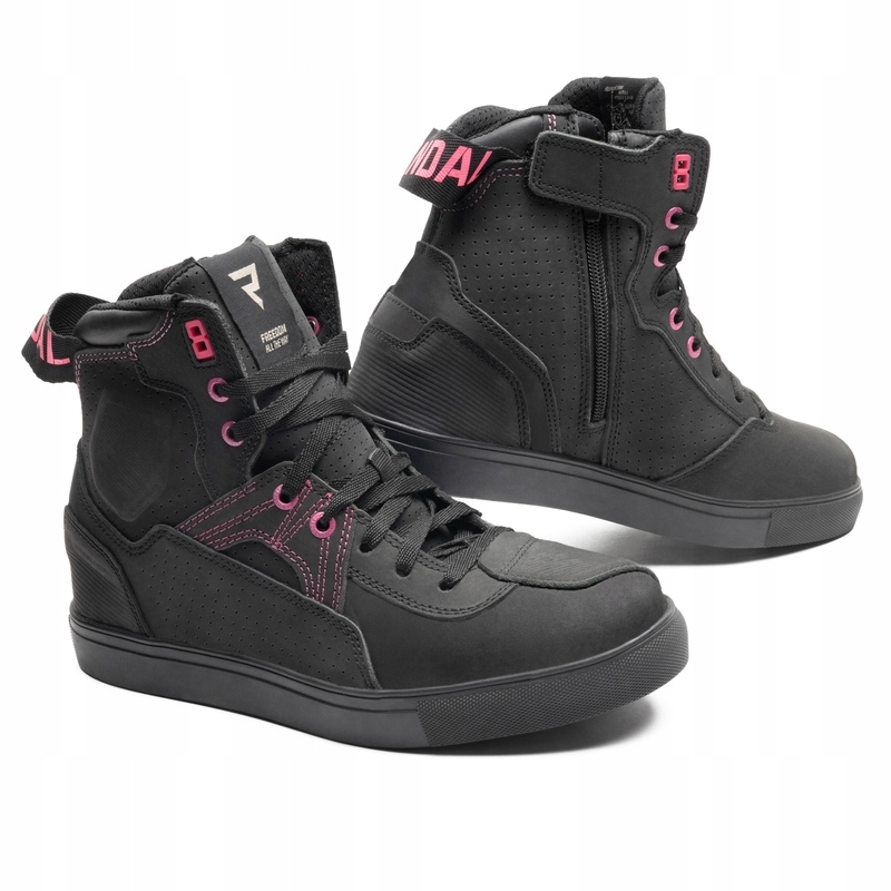BUTY SKÓRZANE REBELHORN VANDAL BLACK/PINK (39)