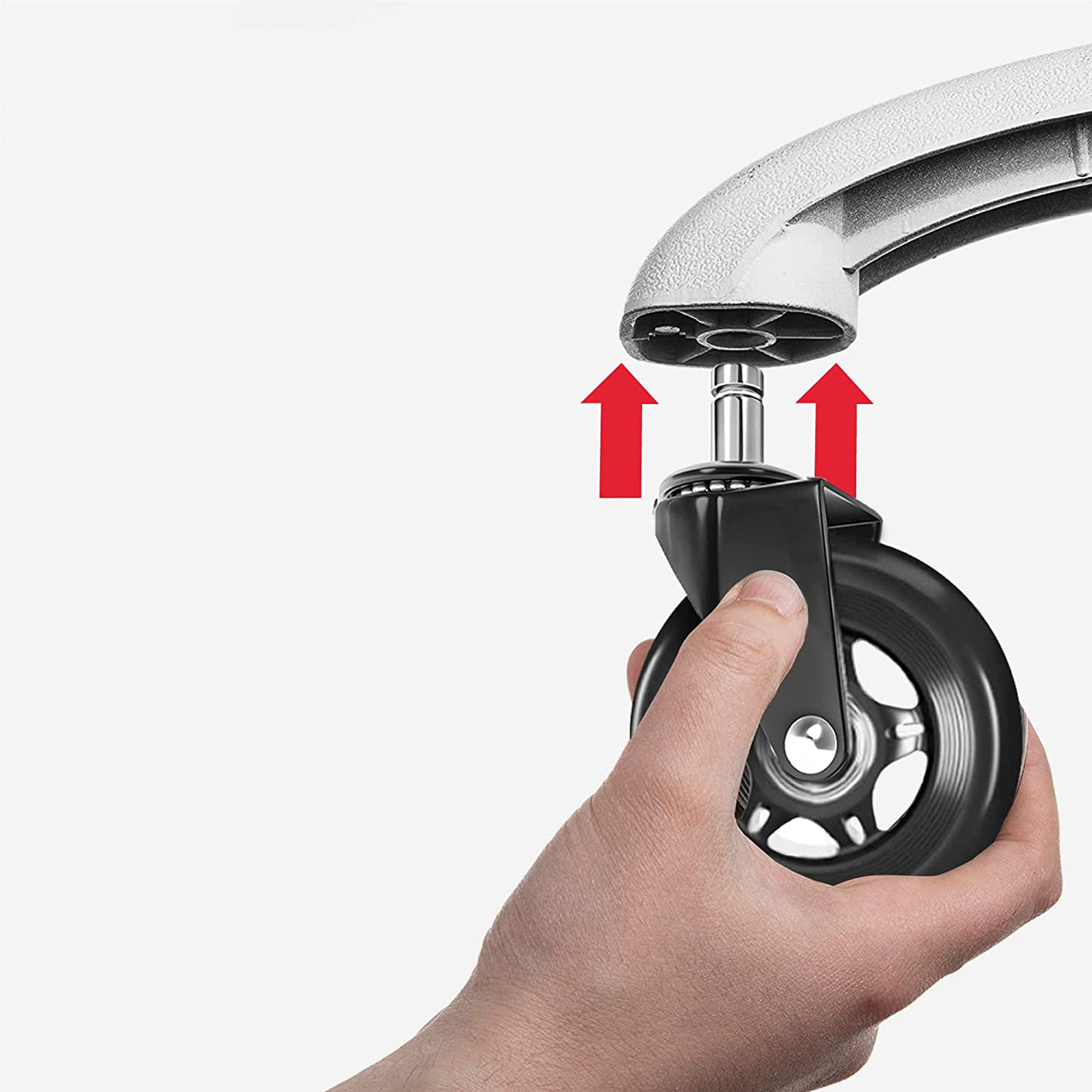 KÓŁKA GUMOWE KAUCZUKOWE MOCNE DO FOTELA OBROTOWEGO Mocowanie trzpień wciskany