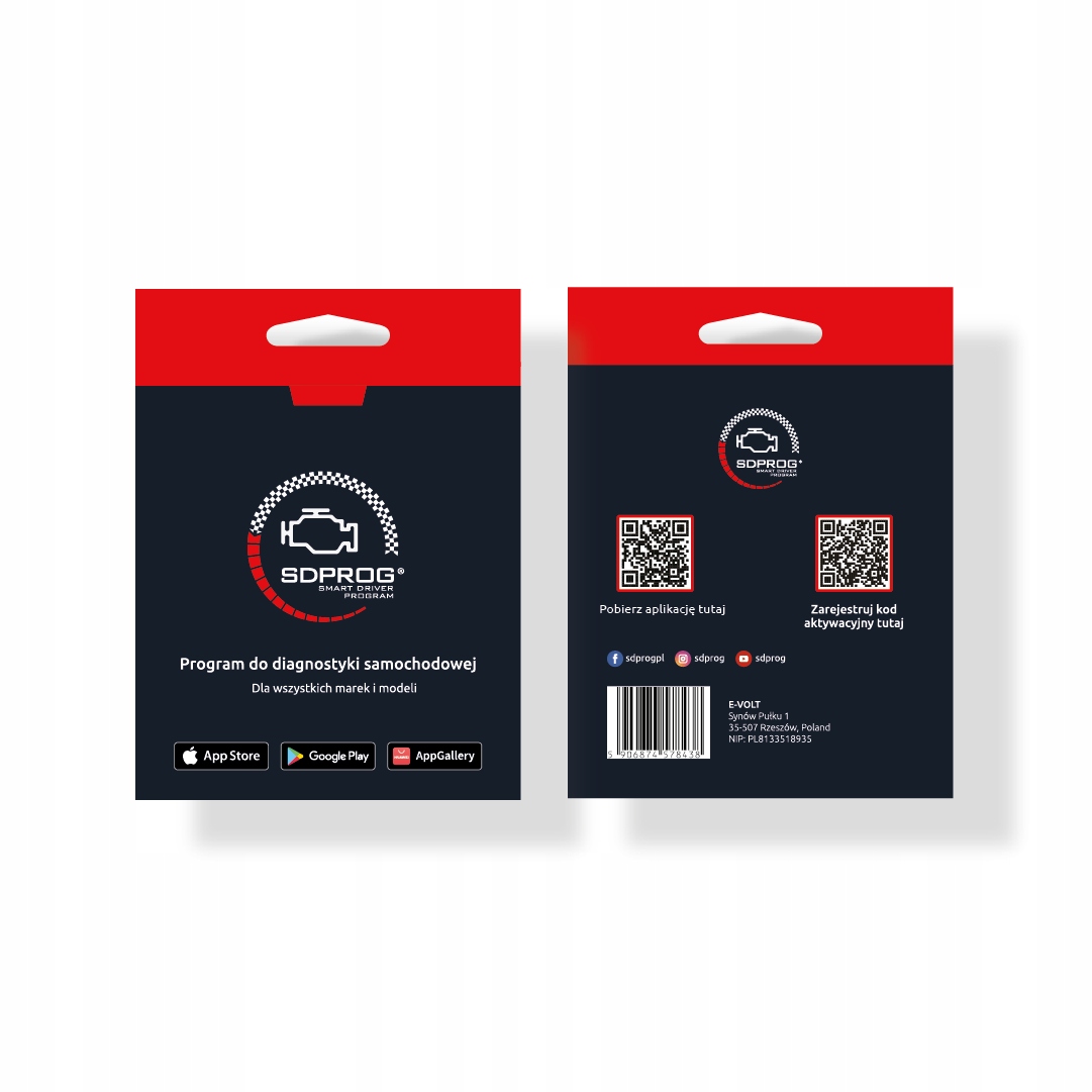 PROGRAM SDPROG BOX OBD2 ELM327 ANDROID IOS WINDOWS Kod producenta OBD2SDPROG