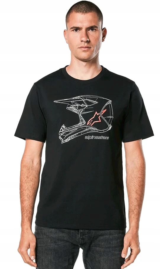 T-shirt Alpinestars MX Helmet Csf Black