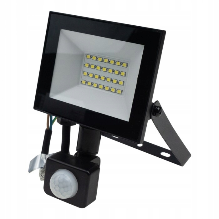 Reflektor LED Naświetlacz Czujnik Ruchu PIR 20W Neutralna 4000K 1800lm IP54