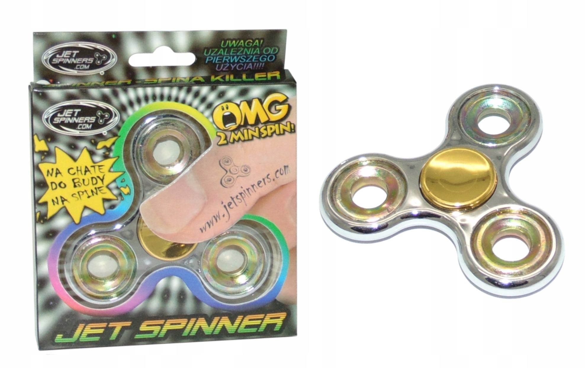 

Fidget Spinner Jet Spinner 3 Kółka Srebrny Metal