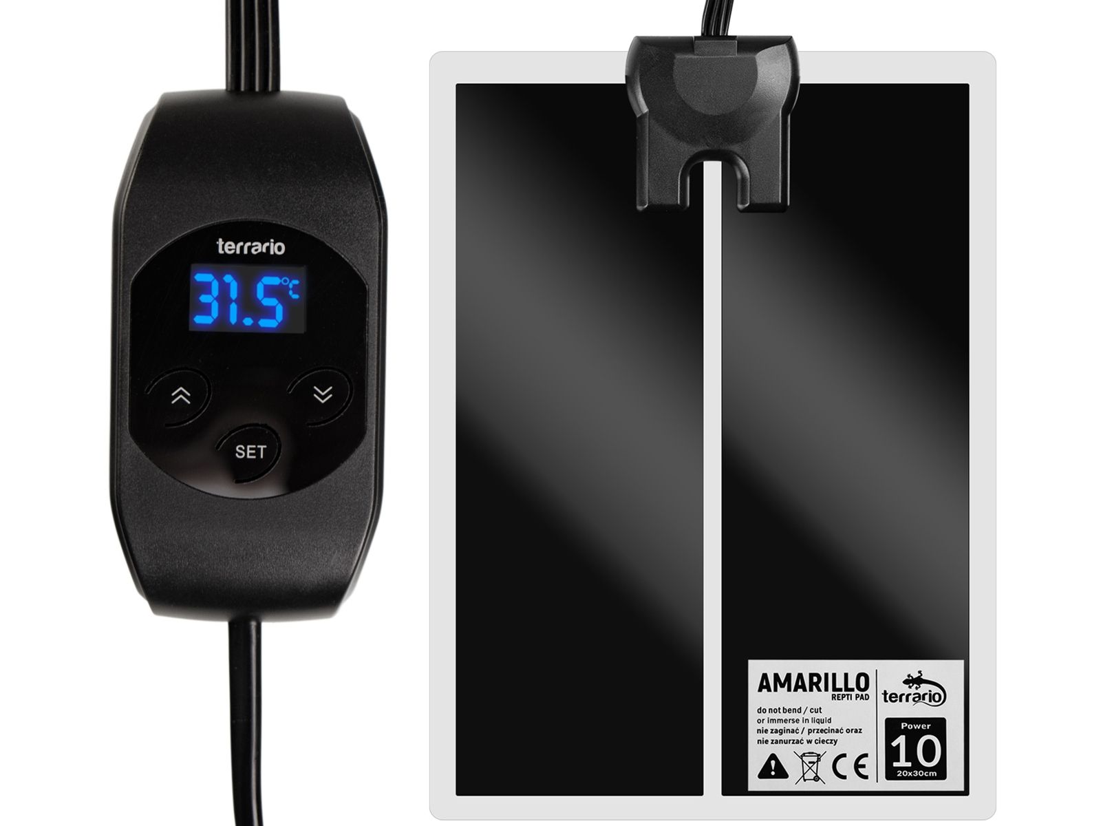 Levně Vyhřívací podložka 10W s LCD termostatem Terrario Amarillo