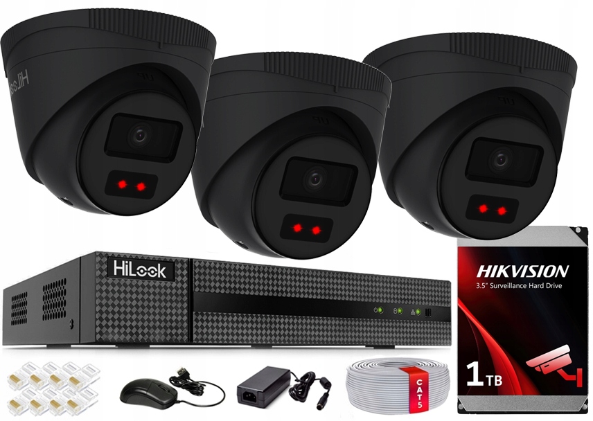 Monitorovací sada 4MPx 3 Kamery HiLook od Hikvision Aplikace Náhled 24/7