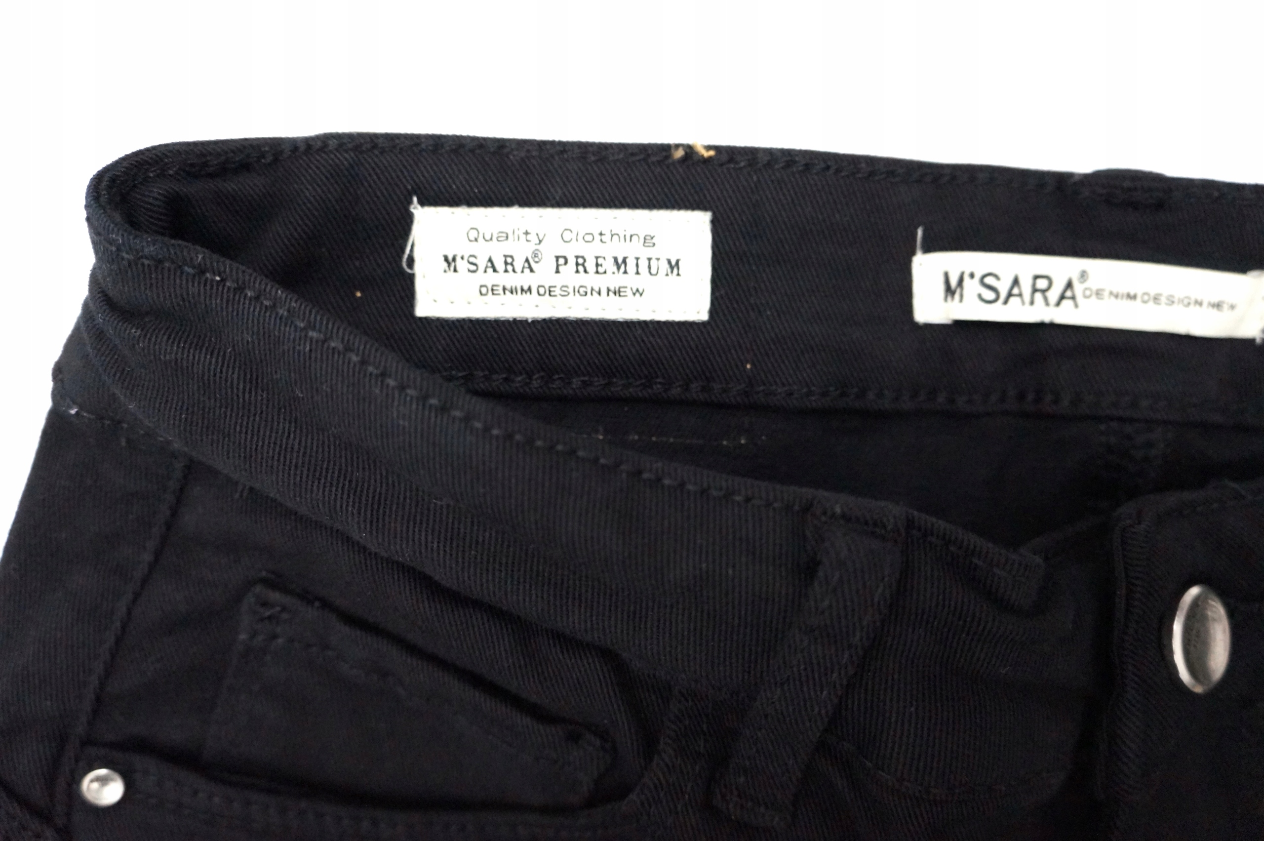 M.SARA WYSZCZUPLAJĄCE SPODNIE JEANSY RURKI PREMIUM Stan (wysokość w pasie) wysoki