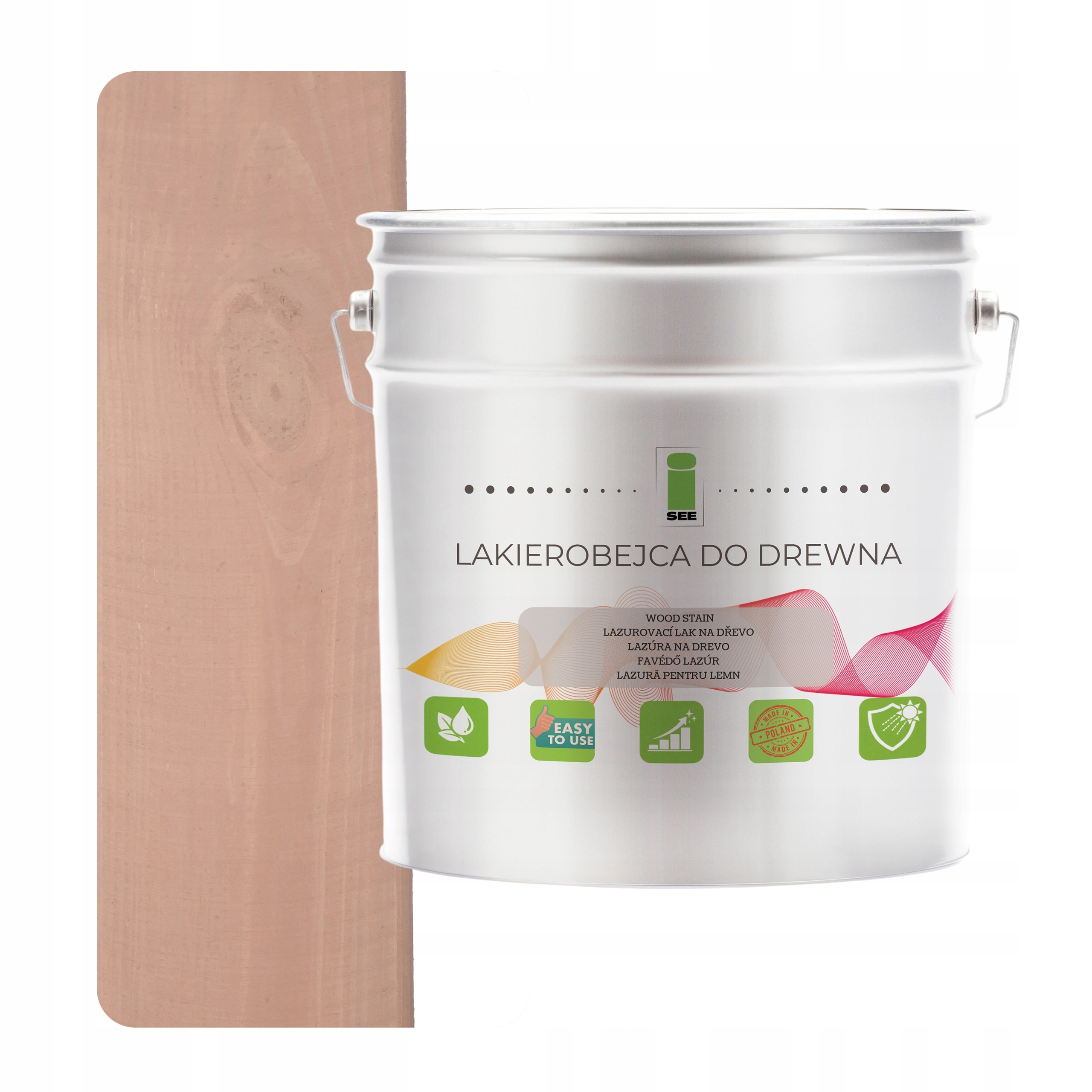 Lak na dřevo béžová hydrofobní saténová tkanina bez zápachu 3v1 5L H5533