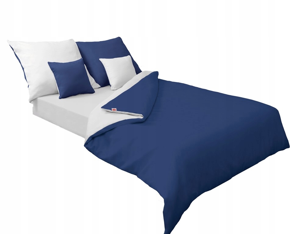Posteľná Bielizeň obojstranná 220x200 +2x70x80 biela/granátová Matex