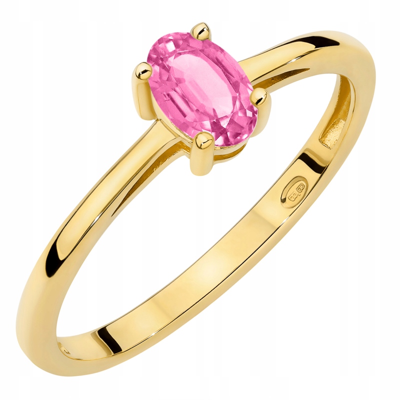 Zlatý Prstýnek Zásnubní pr. 585 s oválným topazem 0.50 ct 14k