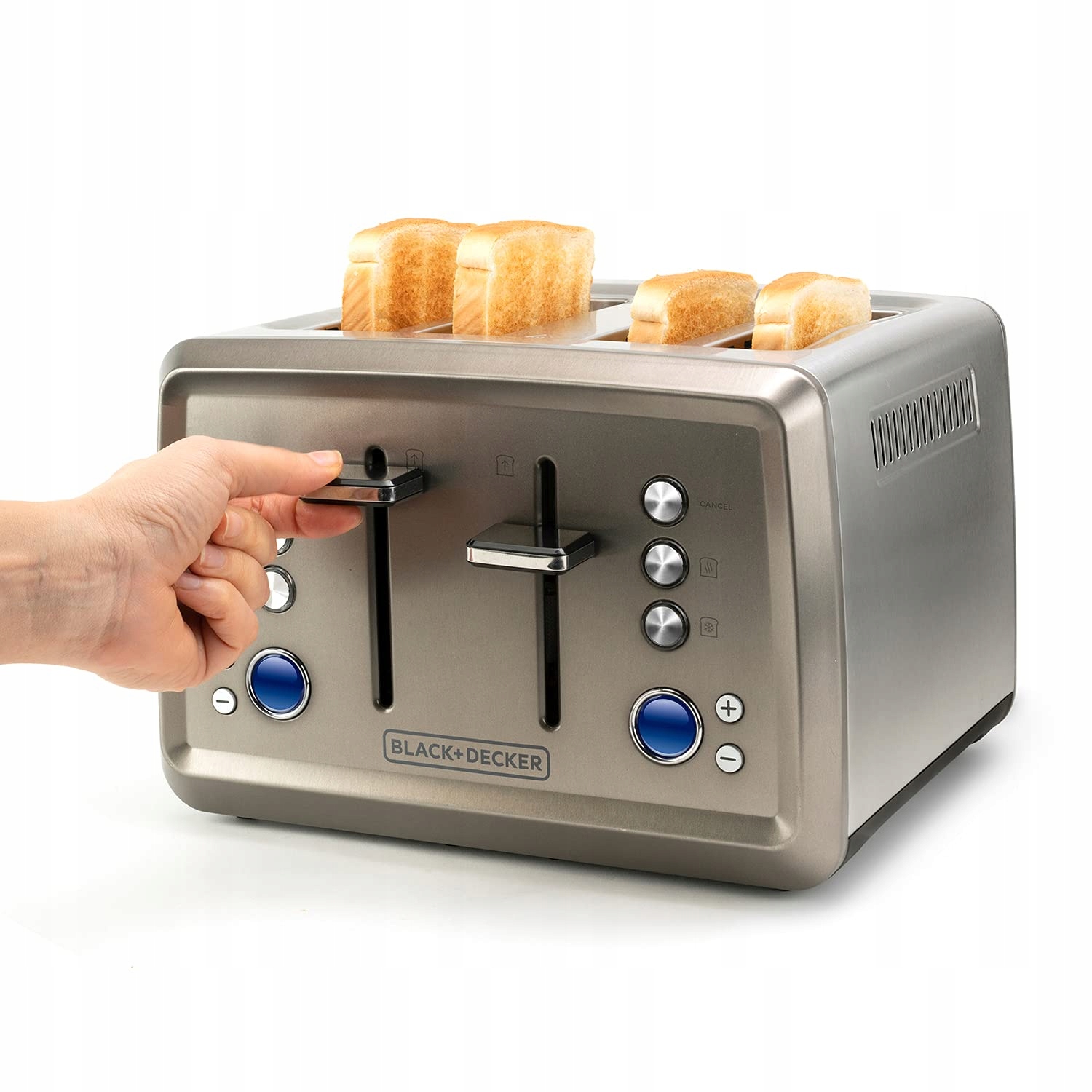BLACK+DECKER Toster 1960W Cyfrowa Regulacja 6 Stopni 4 Komory Podgrzewanie — miniatura 3