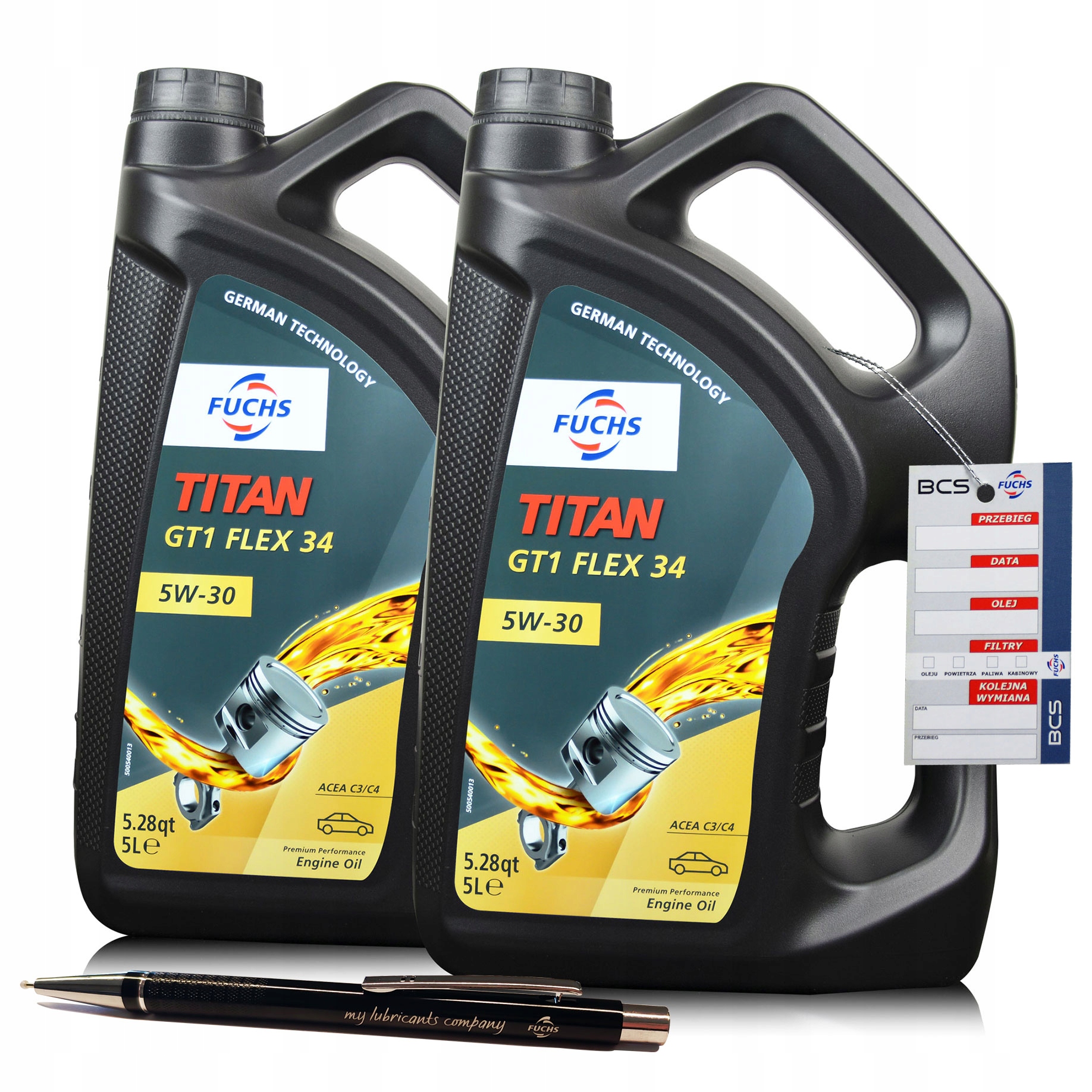 10 LITRÓW FUCHS TITAN GT1 FLEX 34 5W30 - OLEJ SILNIKOWY - 10L