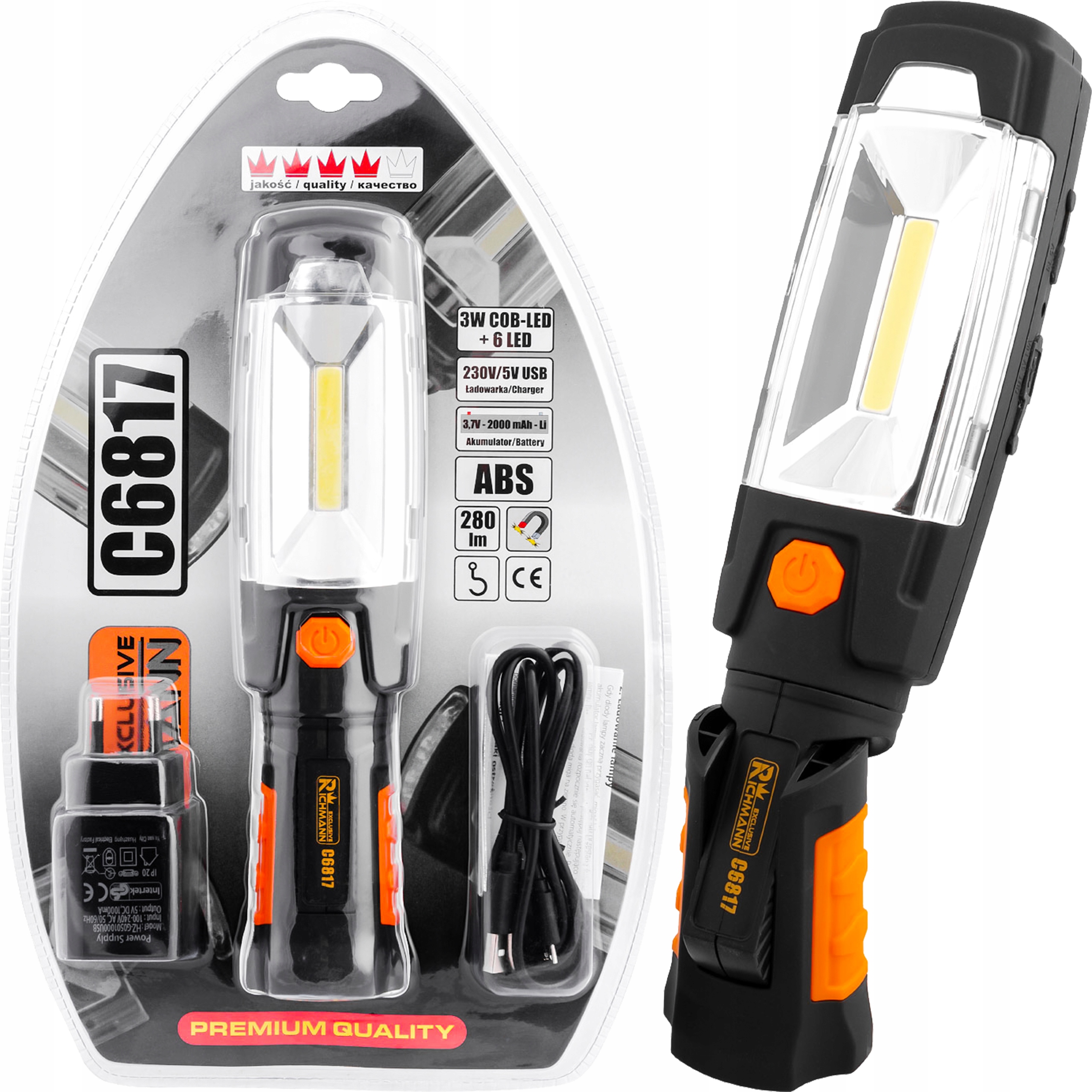 АКУ POWERBANK 3W 6 LED МАСТЕРСКАЯ ФАКЕЛ ЛАМПЫ