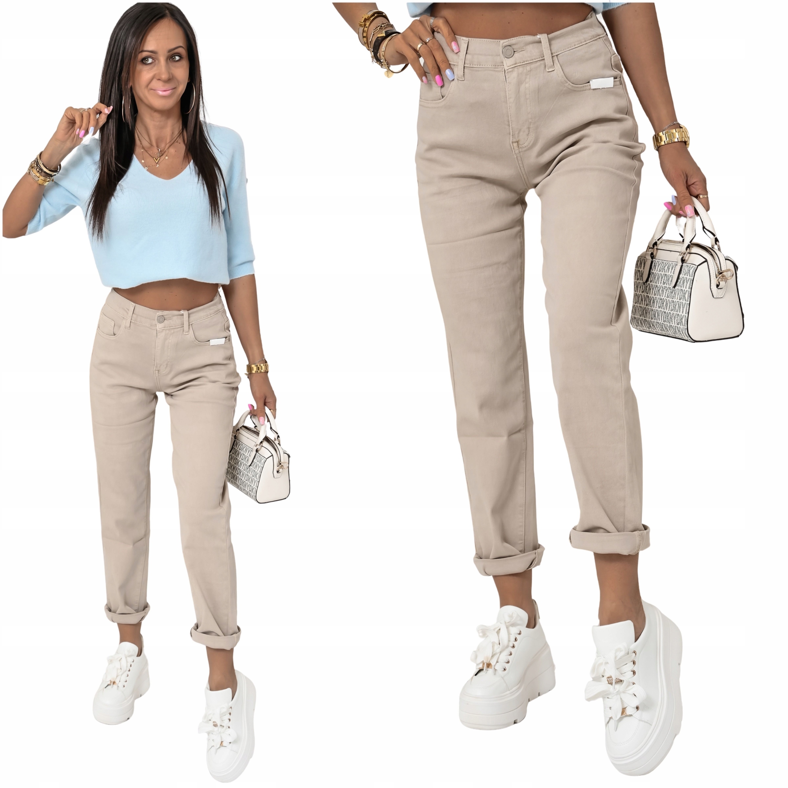 Casualowe Jeansy Z Gumką W Pasie Emillie! WZ.1 M